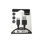 כבל בד Usb לאייפון 3m - omc