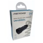 ראש מטען רכב כניסה USB+טייפסי Spirit Power PD 60W